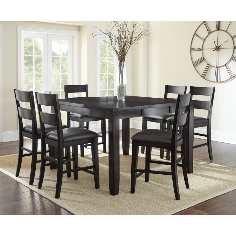 Alcott Hill® Wynwood 7 Piece Counter Height Solid Wood Dining Set & Reviews